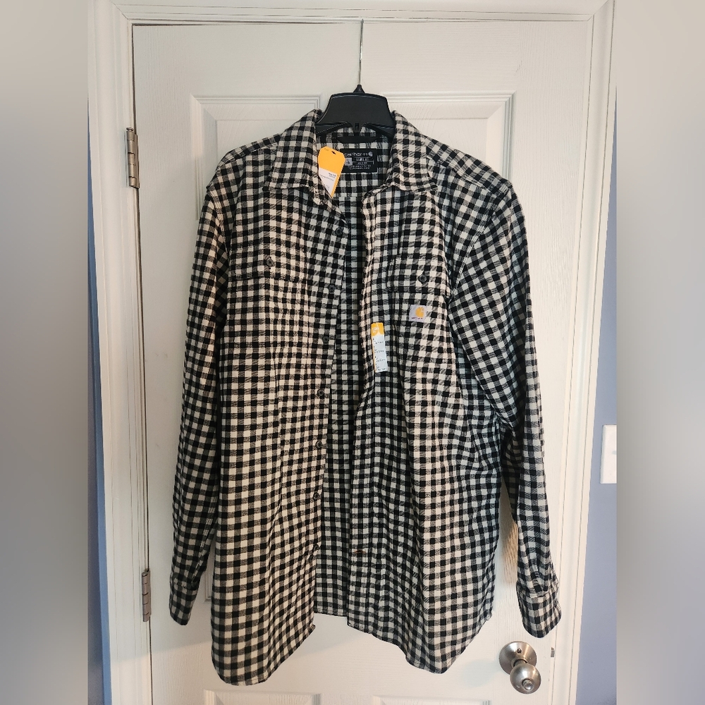 Black and White Checkered Carhartt Shirt